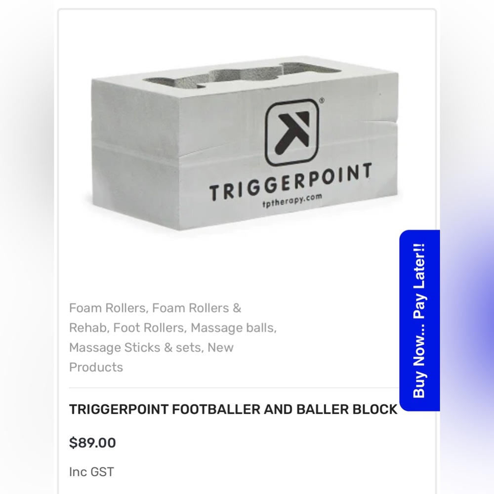 Triggerpoint Footballer & Roller For Back & Hips Block EUC